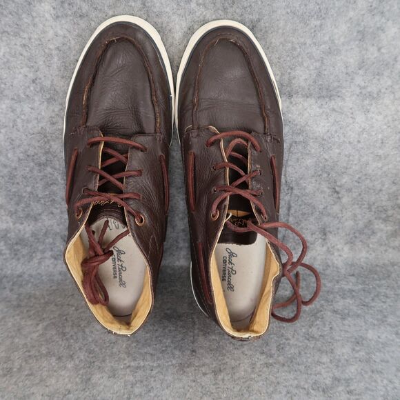 Converse Shoes Mens 8.5 Sneakers Jack Purcell Boat Mid Leather Brown Womens 10 - Picture 10 of 16